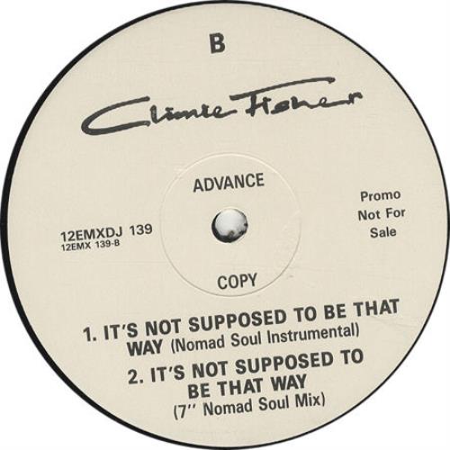 Climie Fisher It's Not Supposed To Be That Way 12" vinyl single (12 inch record / Maxi-single) UK CLI12IT178203