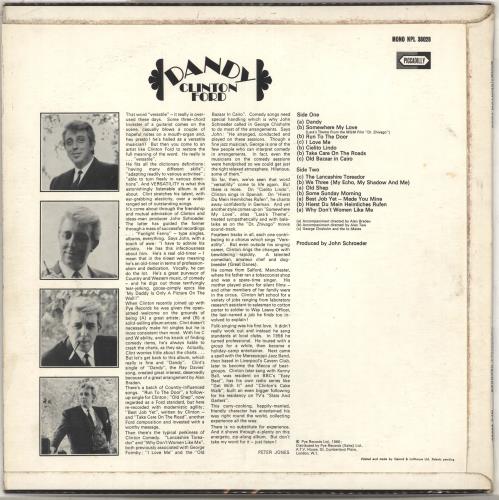 Clinton Ford Dandy vinyl LP album (LP record) UK 0CFLPDA711675