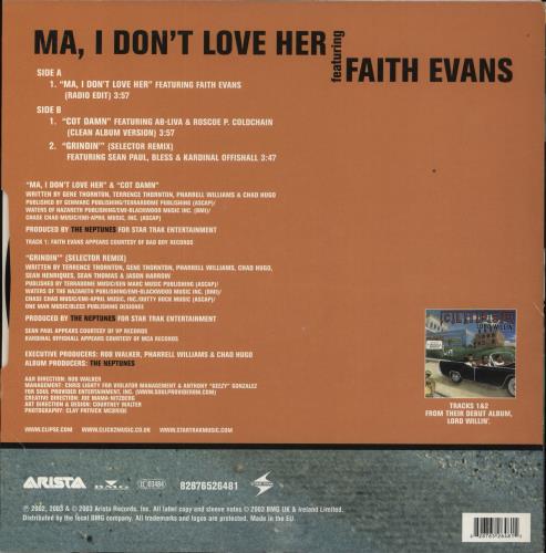 Clipse Ma, I Don't Love Her 12" vinyl single (12 inch record / Maxi-single) UK C/E12MA856064