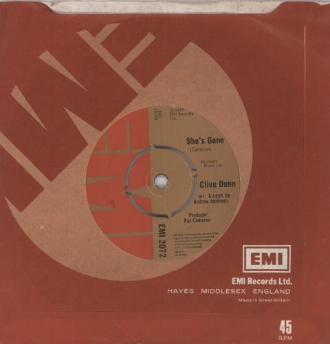 Clive Dunn Our Song - Factory Sample 7" vinyl single (7 inch record / 45) UK CJV07OU856445