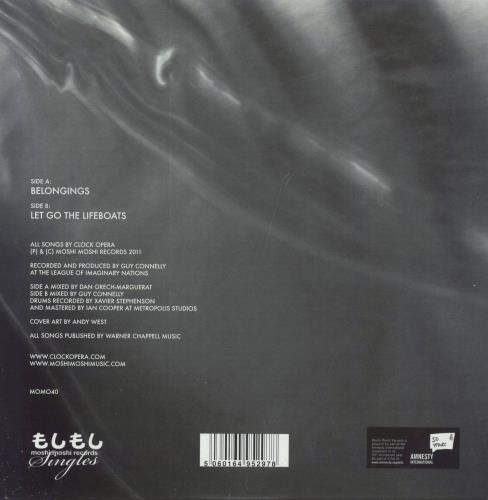 Clock Opera Belongings 7" vinyl single (7 inch record / 45) UK I-O07BE806794