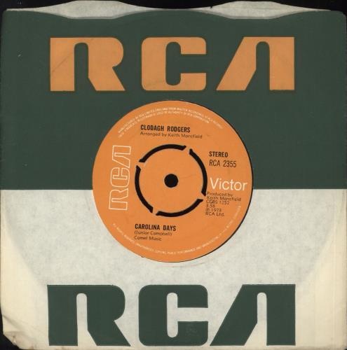 Clodagh Rodgers Carolina Days 7" vinyl single (7 inch record / 45) UK C/R07CA710096