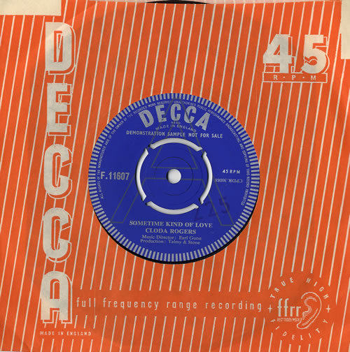 Clodagh Rodgers Sometime Kind Of Love 7" vinyl single (7 inch record / 45) UK C/R07SO481568