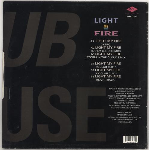 Club House Light My Fire 12" vinyl single (12 inch record / Maxi-single) UK UBH12LI738132
