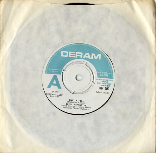 Clyde McPhatter Only A Fool - A Label 7" vinyl single (7 inch record / 45) UK 8CM07ON587083