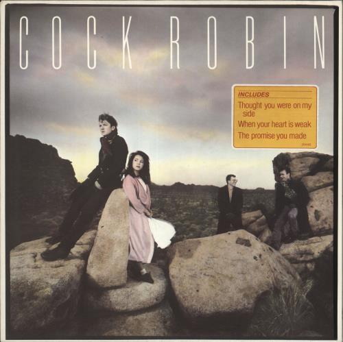Cock Robin Cock Robin - hype sticker vinyl LP album (LP record) Dutch CCKLPCO707243
