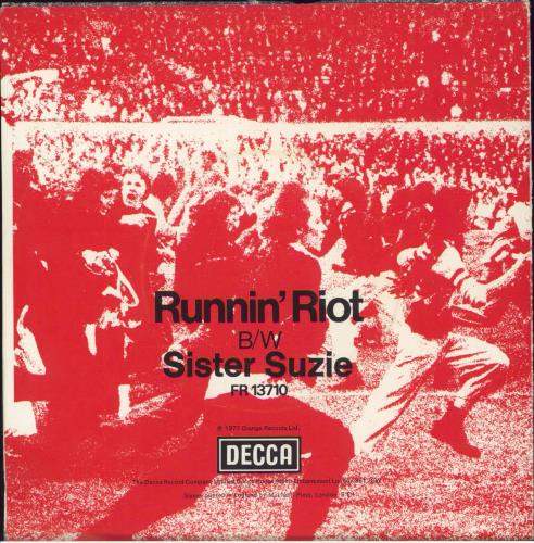 Cock Sparrer Runnin' Riot 7" vinyl single (7 inch record / 45) UK I3C07RU814563