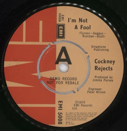 Cockney Rejects I'm Not A Fool - A Label 7" vinyl single (7 inch record / 45) UK CKN07IM892153