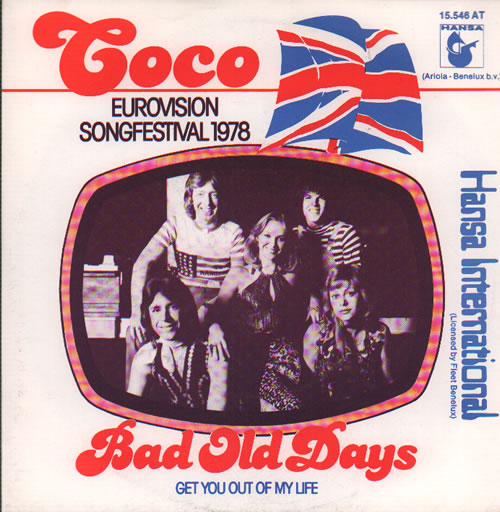 CoCo (Pop) Bad Old Days - Eurovision P/S 7" vinyl single (7 inch record / 45) Dutch C0K07BA634685