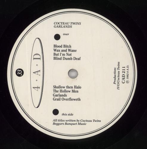 Cocteau Twins Garlands vinyl LP album (LP record) UK COCLPGA174443