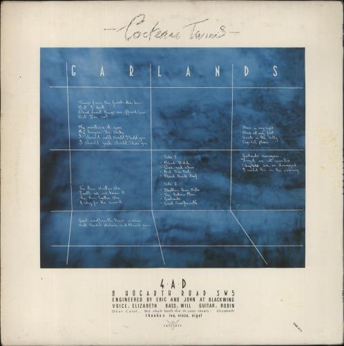 Cocteau Twins Garlands vinyl LP album (LP record) UK COCLPGA174443