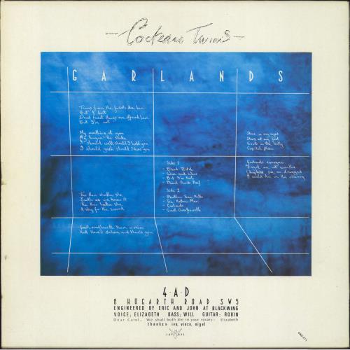Cocteau Twins Garlands VG UK vinyl LP album (LP record) (799584)