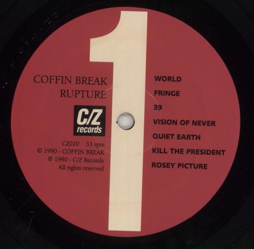 Coffin Break Rupture vinyl LP album (LP record) US COFLPRU863041