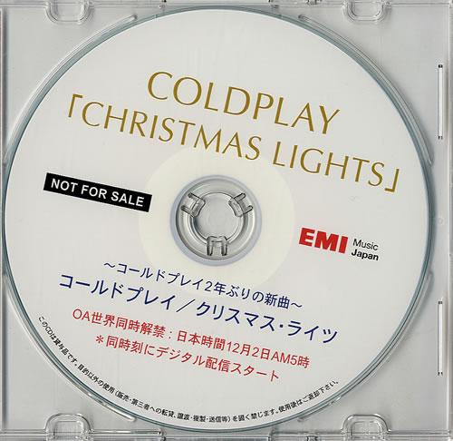 Coldplay Christmas Lights + Press Release CD-R acetate Japanese DPYCRCH552494