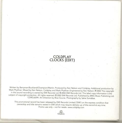 Coldplay Clocks (Edit) CD album (CDLP) UK DPYCDCL697282
