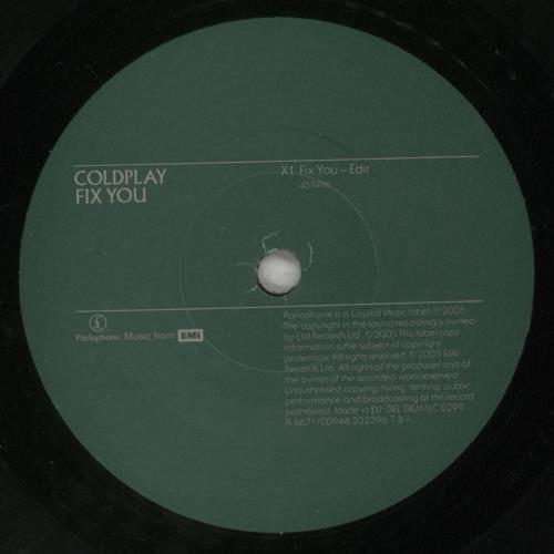 Coldplay Fix You 7" vinyl single (7 inch record / 45) UK DPY07FI334459