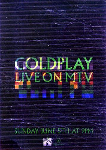 Coldplay Hologram Postcard handbill UK DPYHBHO347647