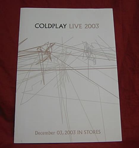 Coldplay Live 2003 media press kit Japanese DPYKILI348863