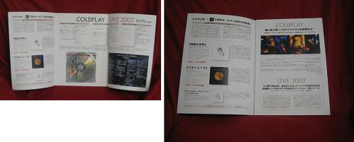 Coldplay Live 2003 media press kit Japanese DPYKILI348863