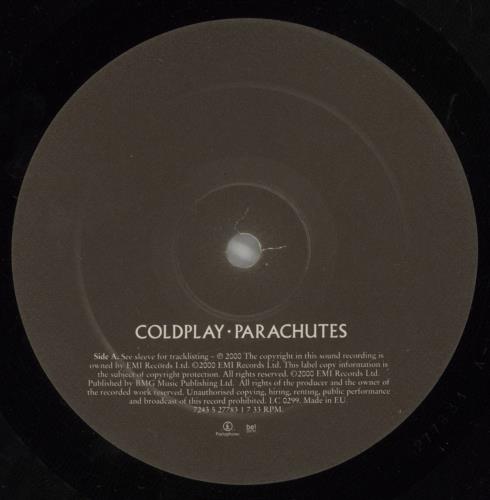 Coldplay Parachutes - EX vinyl LP album (LP record) UK DPYLPPA555144