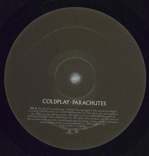 Coldplay Parachutes vinyl LP album (LP record) UK DPYLPPA521266