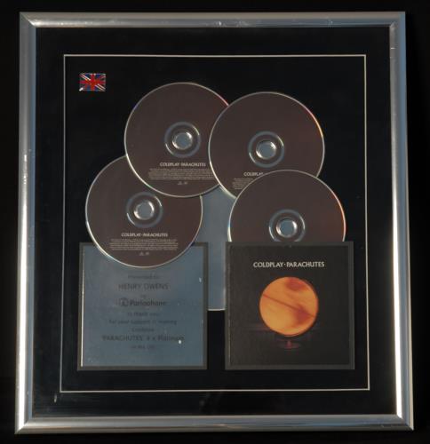 Coldplay Parachutes award disc UK DPYAWPA715435