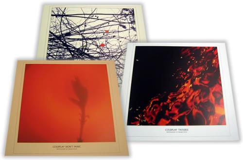 Coldplay Set Of SIX Lithograph Prints artwork UK DPYARSE403397