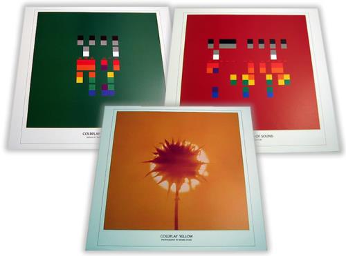Coldplay Set Of SIX Lithograph Prints artwork UK DPYARSE403397
