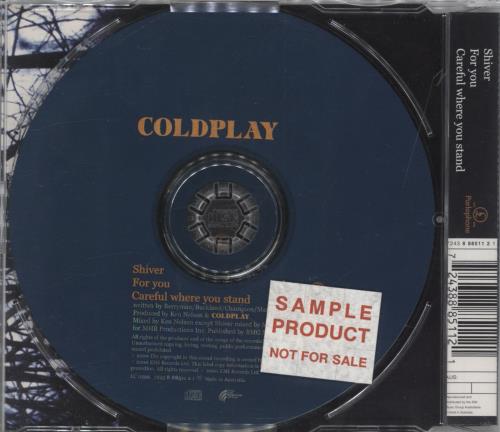 Coldplay Shiver - Promo stickered CD single (CD5 / 5") Australian DPYC5SH813274