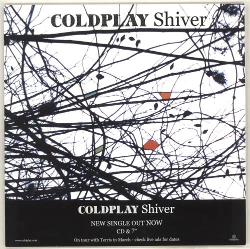 Coldplay Shiver display UK DPYDISH714473