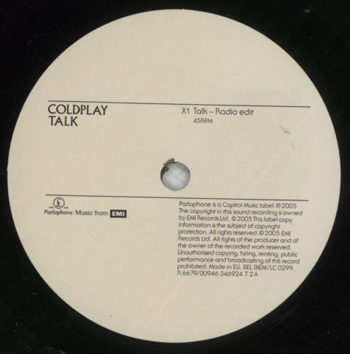 Coldplay Talk 7" vinyl single (7 inch record / 45) UK DPY07TA344382