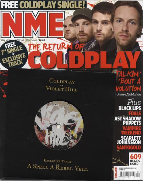 Coldplay Violet Hill + Magazine 7" vinyl single (7 inch record / 45) UK DPY07VI434754
