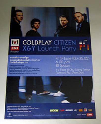 Coldplay X & Y Launch Party poster Thailand DPYPOXY357931