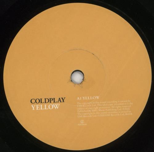 Coldplay Yellow UK 7