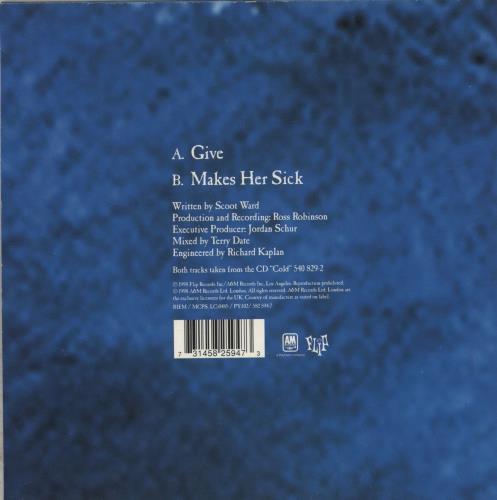 Cold Give 7" vinyl single (7 inch record / 45) UK O-D07GI885523