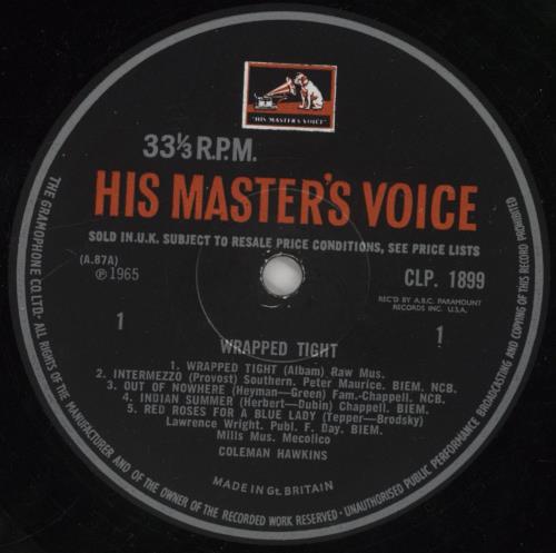 Coleman Hawkins Wrapped Tight vinyl LP album (LP record) UK CH3LPWR448101