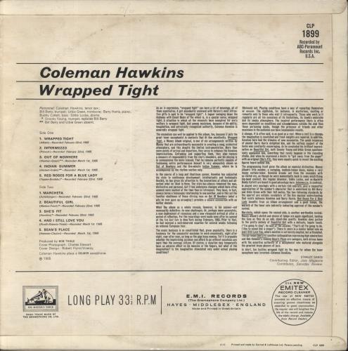 Coleman Hawkins Wrapped Tight vinyl LP album (LP record) UK CH3LPWR448101