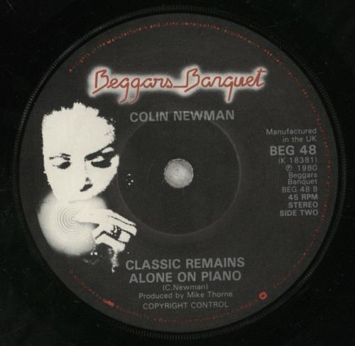Colin Newman B 7" vinyl single (7 inch record / 45) UK CNW07B98274