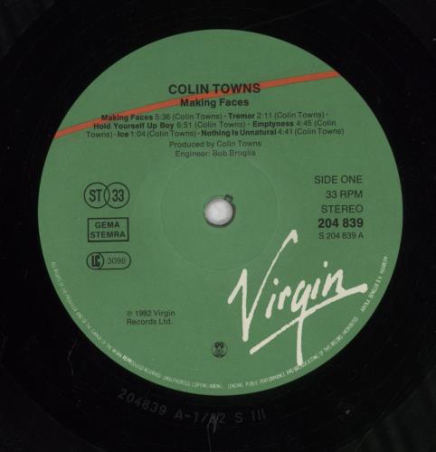 Colin Towns Making Faces vinyl LP album (LP record) UK CZ-LPMA824964