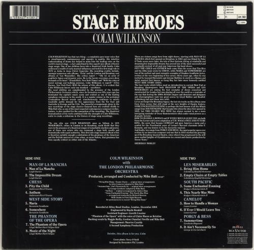 Colm Wilkinson Stage Heroes vinyl LP album (LP record) UK C08LPST694186