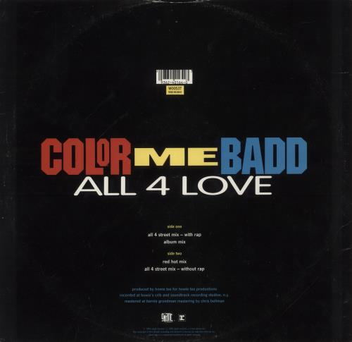 Color Me Badd All 4 Love 12" vinyl single (12 inch record / Maxi-single) UK CMB12AL372715