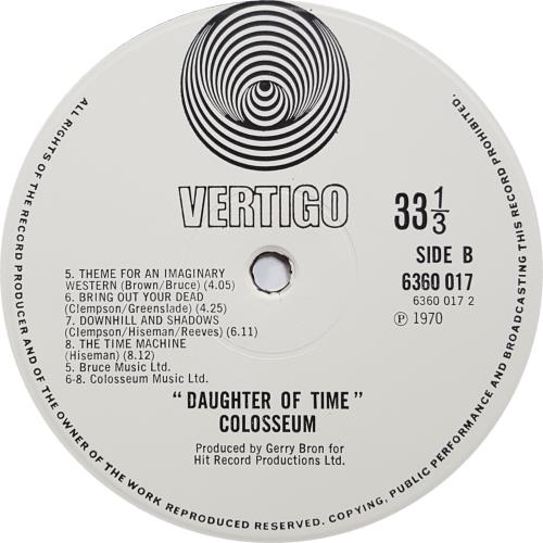 Colosseum Daughter Of Time - 2nd vinyl LP album (LP record) UK SEULPDA147301