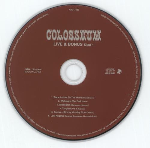 Colosseum Live 2 CD album set (Double CD) Japanese SEU2CLI873645