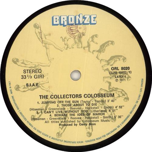 Colosseum The Collectors Colosseum vinyl LP album (LP record) Italian SEULPTH726814
