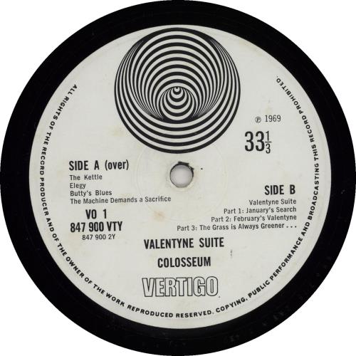 Colosseum Valentyne Suite - 2nd vinyl LP album (LP record) UK SEULPVA753742