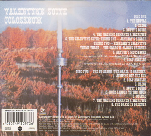 Colosseum Valentyne Suite 2 CD album set (Double CD) UK SEU2CVA642731