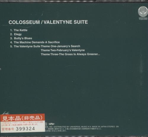 Colosseum Valentyne Suite CD album (CDLP) Japanese SEUCDVA710996