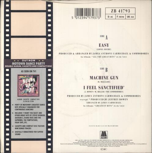 Commodores Easy 7" vinyl single (7 inch record / 45) UK CMM07EA459712