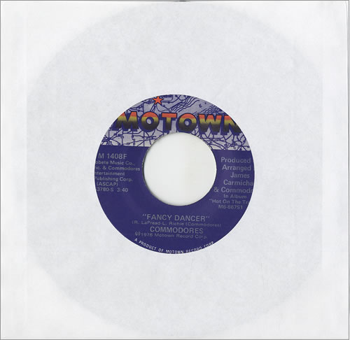 Commodores Fancy Dancer 7" vinyl single (7 inch record / 45) US CMM07FA459427