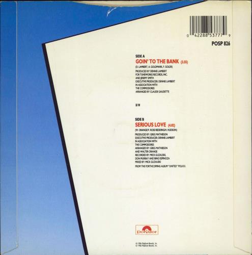 Commodores Goin' To The Bank 7" vinyl single (7 inch record / 45) UK CMM07GO770961